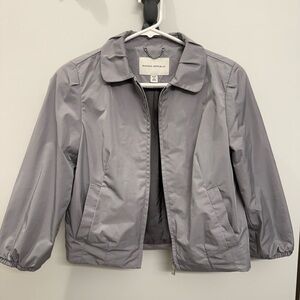 Banana Republic Women's Silver/Gray Bomber Jacket
